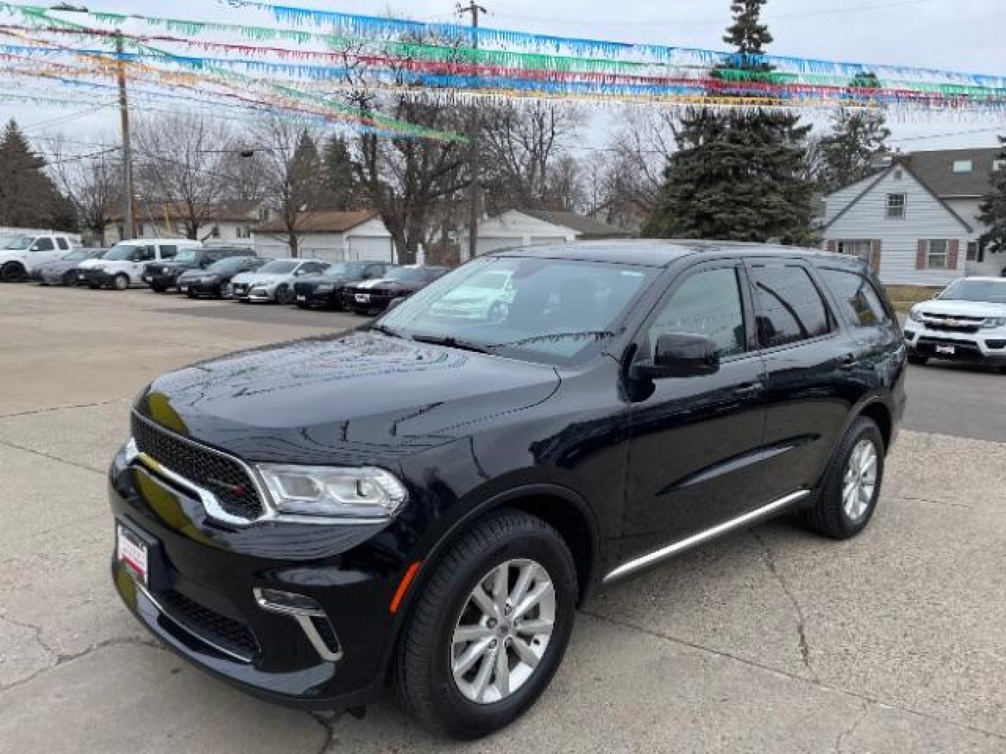 2021 Diamond Black Clear Coat Dodge Durango SXT AWD (1C4RDJAG5MC) with an 3.6L V6 DOHC 24V engine, 8-Speed Automatic transmission, located at 745 S Robert St, St. Paul, MN, 55107, (651) 222-2991, 44.923389, -93.081215 - Photo#0