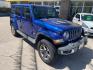 2019 BLUE Jeep Wrangler Unlimited Sahara (1C4HJXEGXKW) with an 3.6L V6 DOHC 24V FFV engine, 6-Speed Manual transmission, located at 3301 W Hwy 13, Burnsville, MN, 55337, (952) 460-3200, 44.775333, -93.320808 - Photo#2