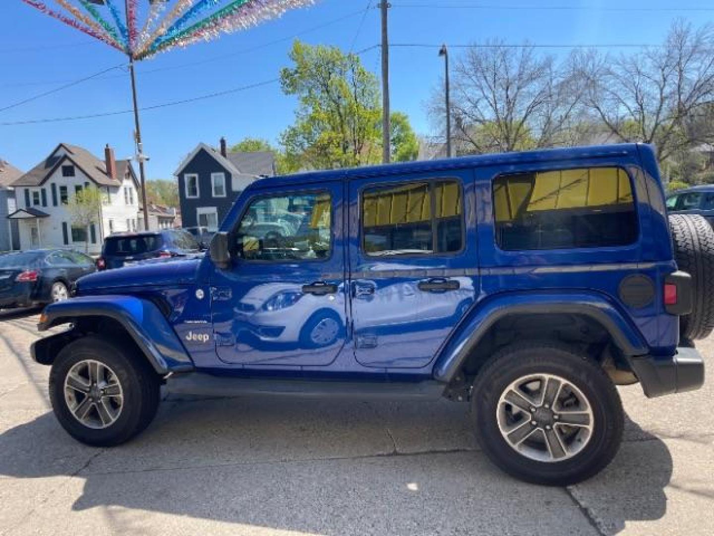 2019 BLUE Jeep Wrangler Unlimited Sahara (1C4HJXEGXKW) with an 3.6L V6 DOHC 24V FFV engine, 6-Speed Manual transmission, located at 3301 W Hwy 13, Burnsville, MN, 55337, (952) 460-3200, 44.775333, -93.320808 - Photo#7