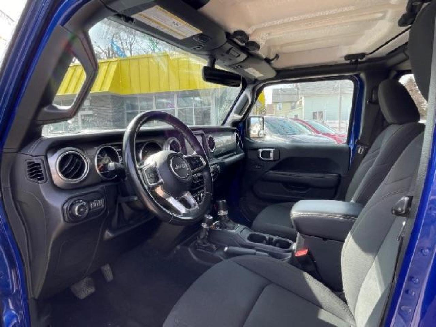 2019 BLUE Jeep Wrangler Unlimited Sahara (1C4HJXEGXKW) with an 3.6L V6 DOHC 24V FFV engine, 6-Speed Manual transmission, located at 745 S Robert St, St. Paul, MN, 55107, (651) 222-2991, 44.923389, -93.081215 - Photo#15