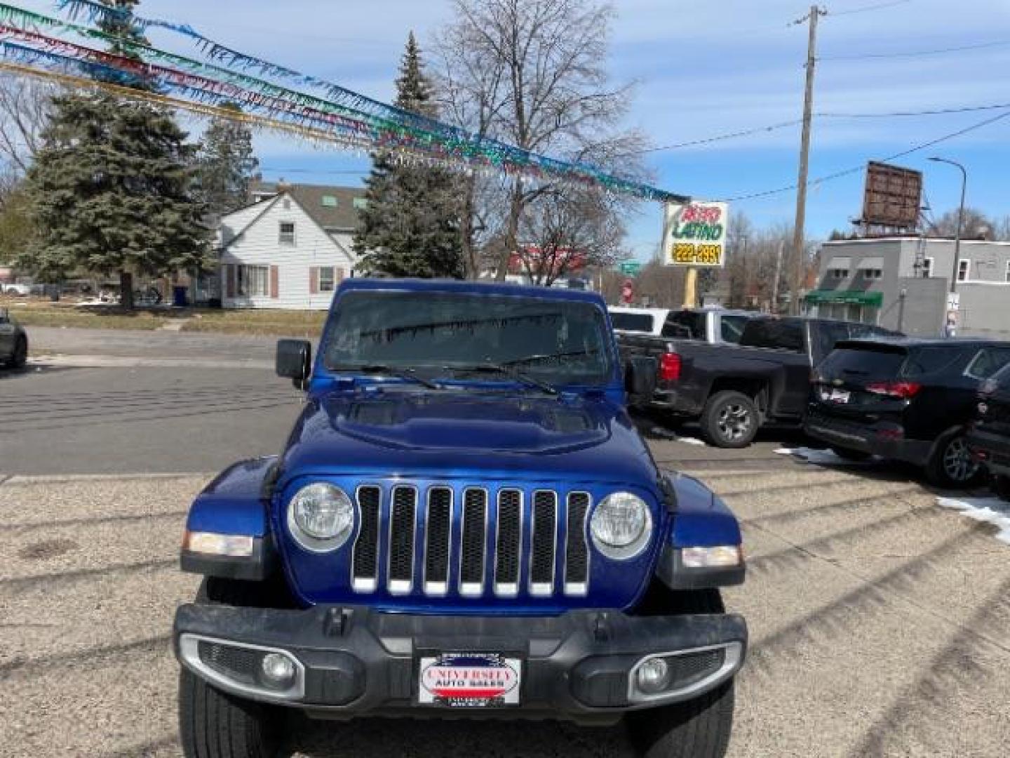 2019 BLUE Jeep Wrangler Unlimited Sahara (1C4HJXEGXKW) with an 3.6L V6 DOHC 24V FFV engine, 6-Speed Manual transmission, located at 745 S Robert St, St. Paul, MN, 55107, (651) 222-2991, 44.923389, -93.081215 - Photo#7