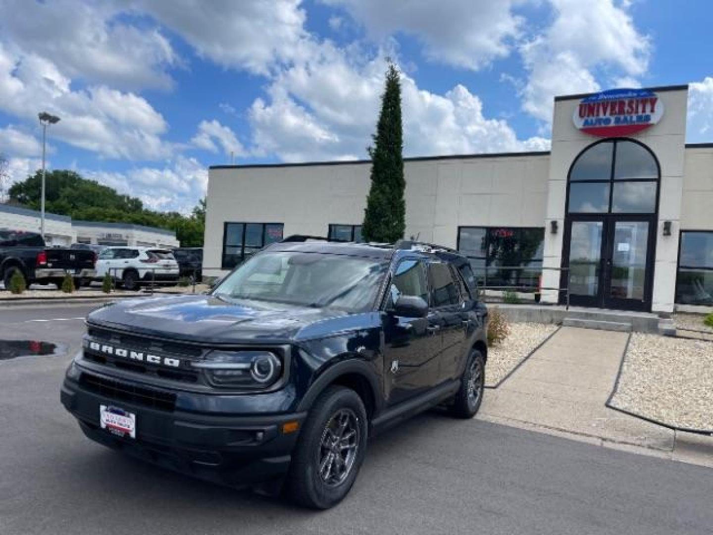 2021 Blue Ford Bronco Sport Big Bend (3FMCR9B63MR) with an 1.5L L3 engine, 8-Speed Automatic transmission, located at 745 S Robert St, St. Paul, MN, 55107, (651) 222-2991, 44.923389, -93.081215 - Photo#1