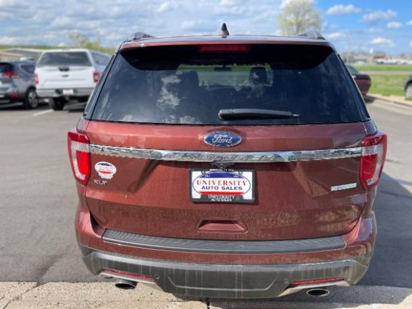 2018 Ruby Red Metallic Tinted Clearcoat Ford Explorer XLT FWD (1FM5K7DH4JG) with an 2.3L L4 DOHC 16V engine, 6-Speed Automatic transmission, located at 745 S Robert St, St. Paul, MN, 55107, (651) 222-2991, 44.923389, -93.081215 - Photo#4