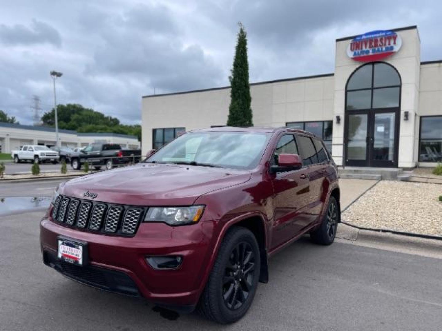 2018 Velvet Red Pearl Coat Jeep Grand Cherokee Laredo 4WD (1C4RJFAGXJC) with an 3.6L V6 DOHC 24V engine, 8-Speed Automatic transmission, located at 745 S Robert St, St. Paul, MN, 55107, (651) 222-2991, 44.923389, -93.081215 - Photo#1