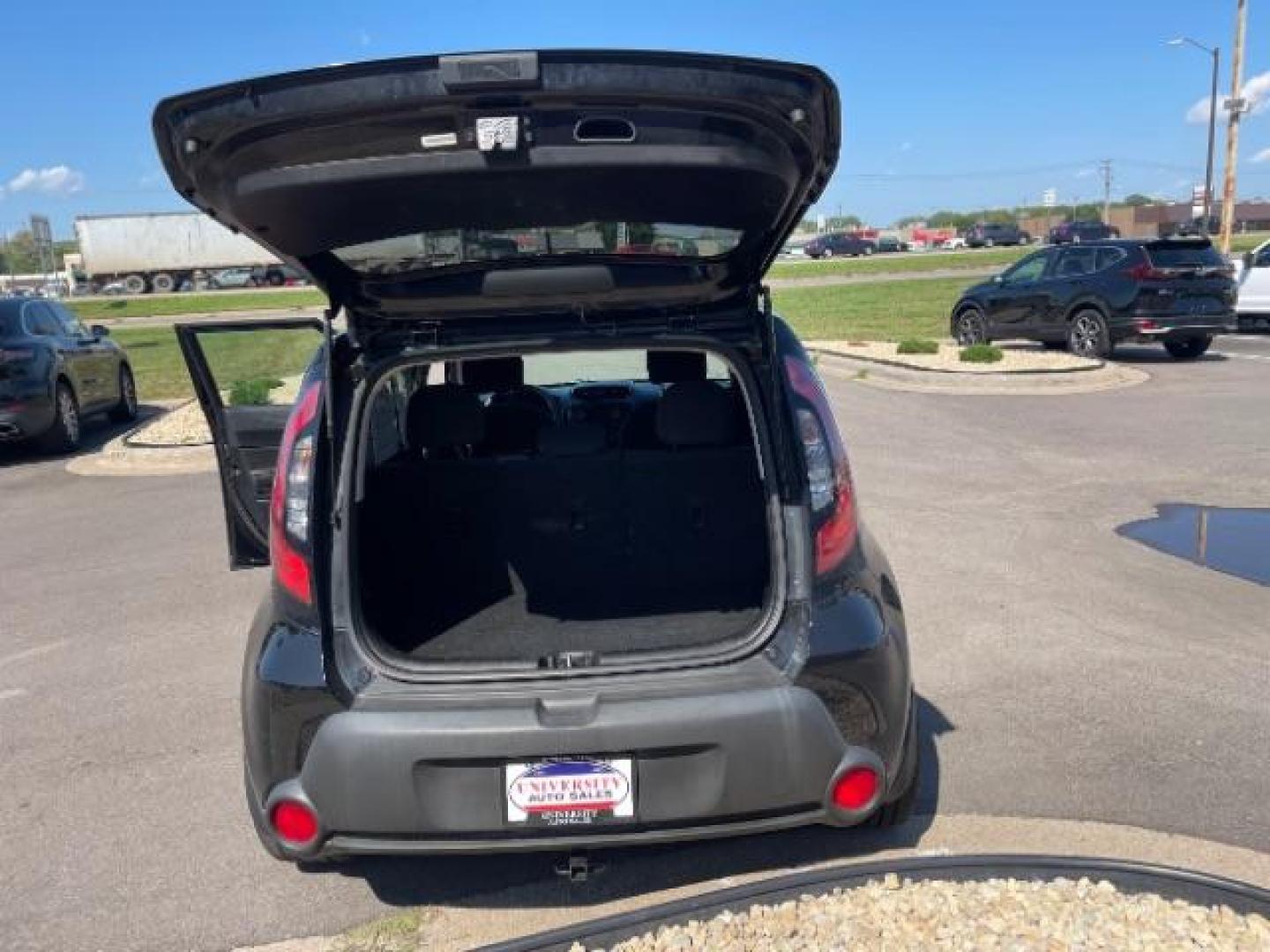 2014 Shadow Black Kia Soul Base (KNDJN2A26E7) with an 1.6L L4 DOHC 16V engine, located at 745 S Robert St, St. Paul, MN, 55107, (651) 222-2991, 44.923389, -93.081215 - Photo#19