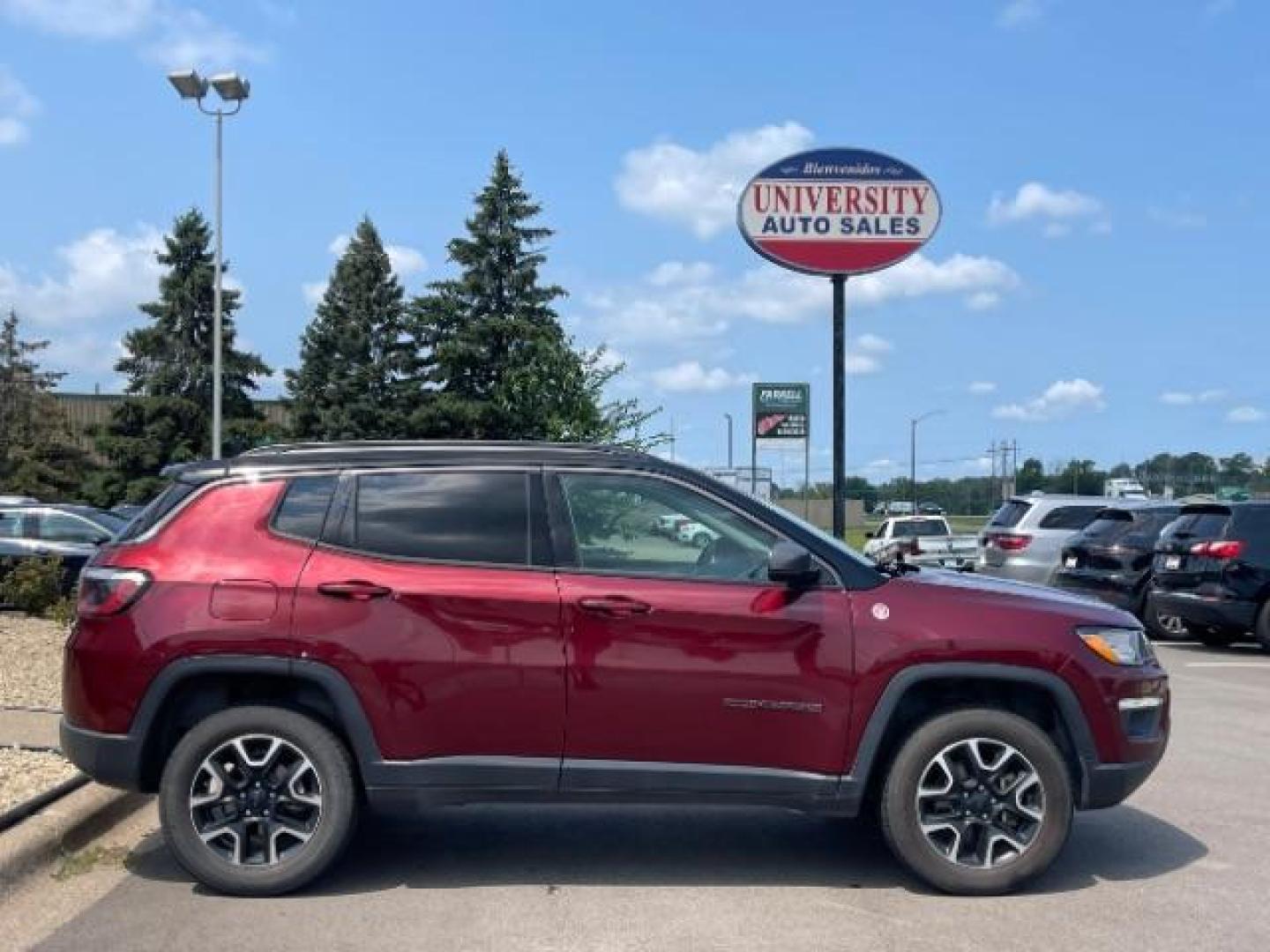 2021 Red Jeep Compass Trailhawk 4WD (3C4NJDDB3MT) with an 2.4L L4 DOHC 16V engine, 9-Speed Automatic transmission, located at 3301 W Hwy 13, Burnsville, MN, 55337, (952) 460-3200, 44.775333, -93.320808 - Photo#1