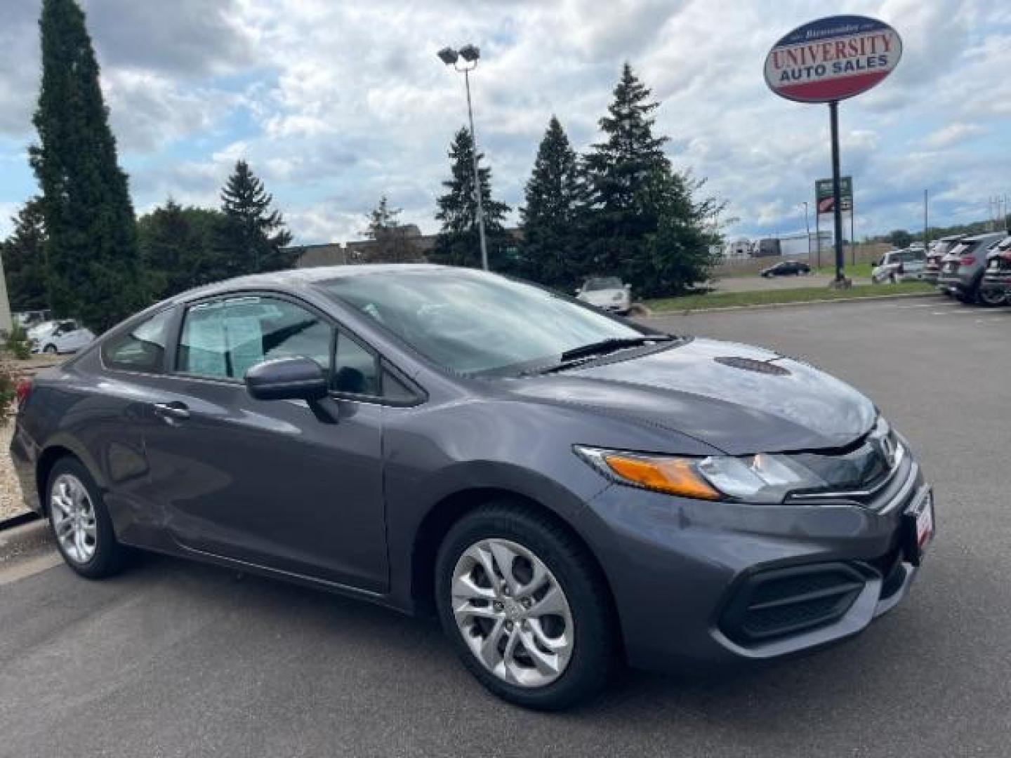 2015 Modern Steel Metallic Honda Civic LX Coupe CVT (2HGFG3B55FH) with an 1.8L L4 SOHC 16V engine, Continuously Variable Transmission transmission, located at 745 S Robert St, St. Paul, MN, 55107, (651) 222-2991, 44.923389, -93.081215 - Photo#1