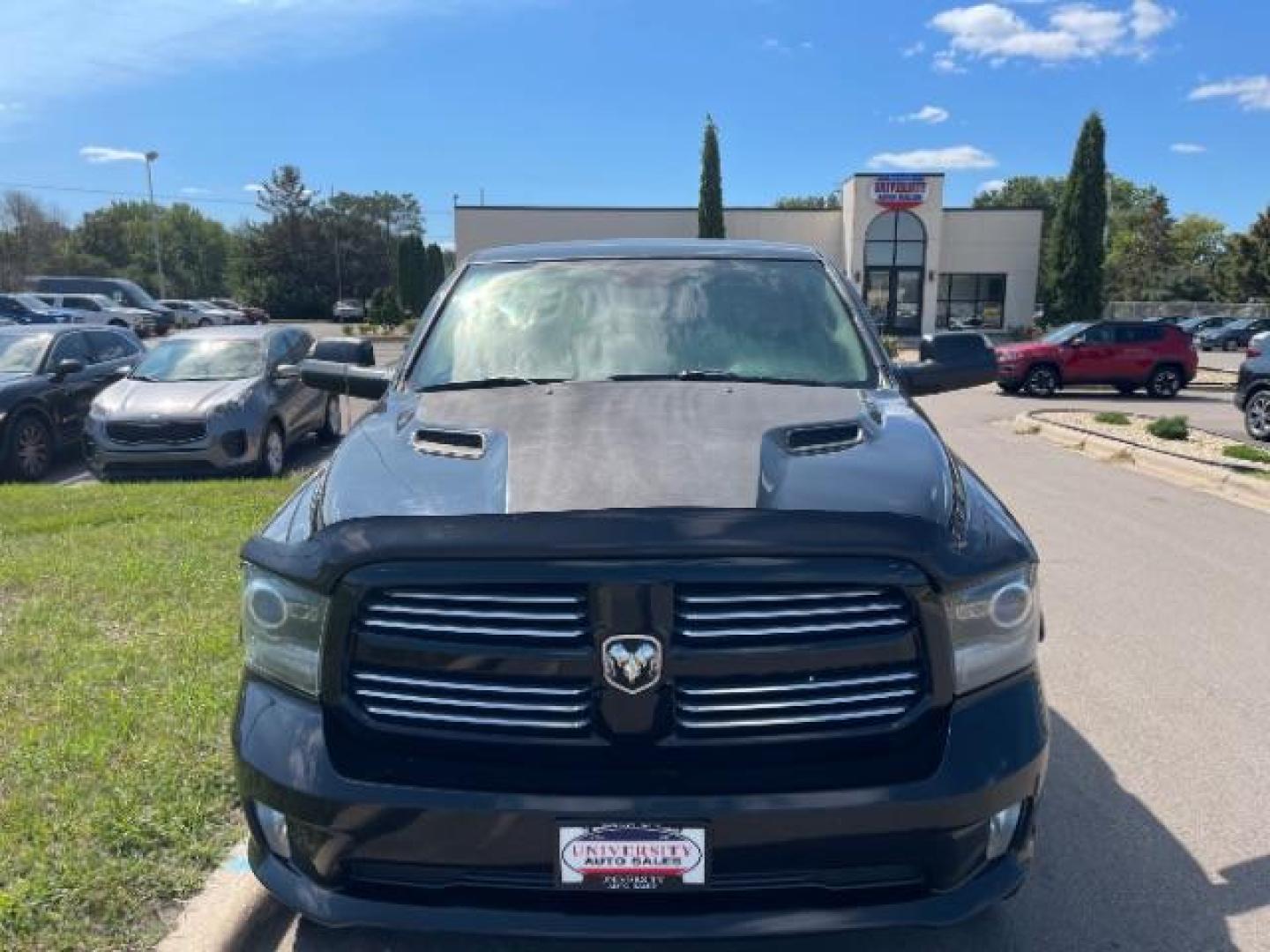 2014 Black Clearcoat RAM 1500 Sport Crew Cab SWB 4WD (1C6RR7MT6ES) with an 5.7L V8 OHV 16V engine, 8-Speed Automatic transmission, located at 3301 W Hwy 13, Burnsville, MN, 55337, (952) 460-3200, 44.775333, -93.320808 - Photo#0