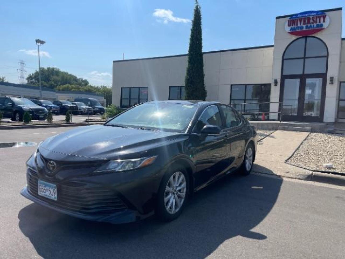 2020 Midnight Black Metallic Toyota Camry LE (4T1C11AK8LU) with an 2.5L L4 DOHC 16V engine, 8-Speed Automatic transmission, located at 745 S Robert St, St. Paul, MN, 55107, (651) 222-2991, 44.923389, -93.081215 - Photo#16