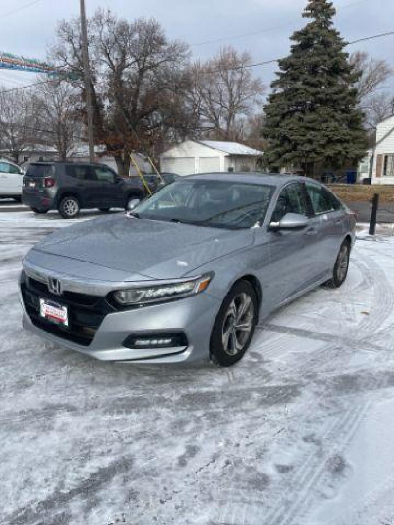 2018 Lunar Silver Metallic Honda Accord EX-L 2.0T 10A (1HGCV2F5XJA) with an 2.0L L4 DOHC 16V TURBO engine, 10-Speed Automatic transmission, located at 745 S Robert St, St. Paul, MN, 55107, (651) 222-2991, 44.923389, -93.081215 - Photo#0