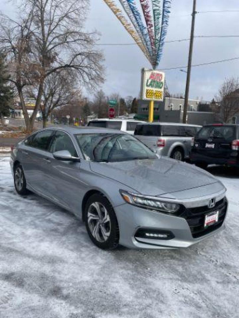 2018 Lunar Silver Metallic Honda Accord EX-L 2.0T 10A (1HGCV2F5XJA) with an 2.0L L4 DOHC 16V TURBO engine, 10-Speed Automatic transmission, located at 745 S Robert St, St. Paul, MN, 55107, (651) 222-2991, 44.923389, -93.081215 - Photo#1