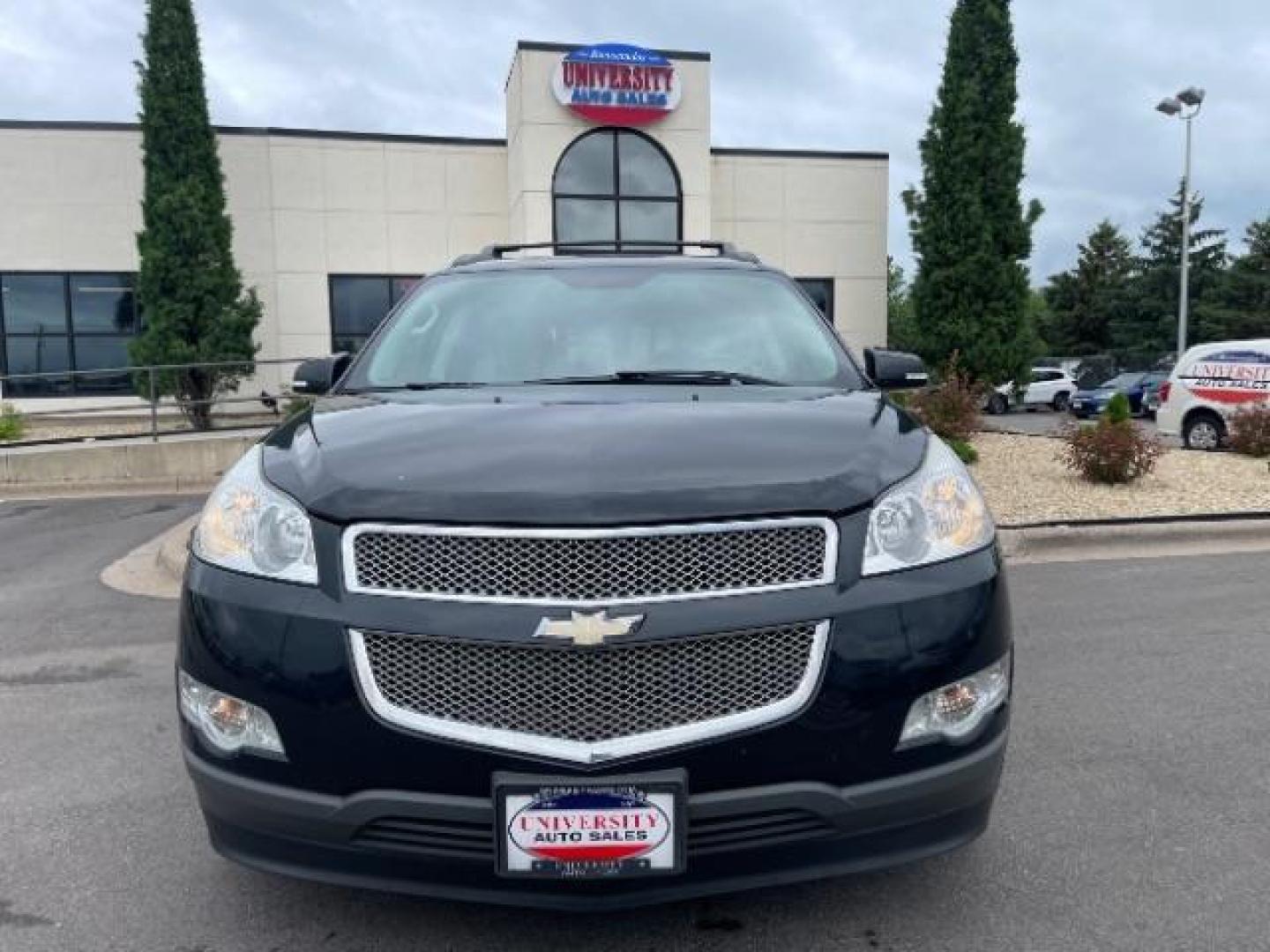 2012 Black Granite Metallic Chevrolet Traverse LTZ FWD (1GNKRLED8CJ) with an 3.6L V6 DOHC 24V engine, 6-Speed Automatic transmission, located at 745 S Robert St, St. Paul, MN, 55107, (651) 222-2991, 44.923389, -93.081215 - Photo#0