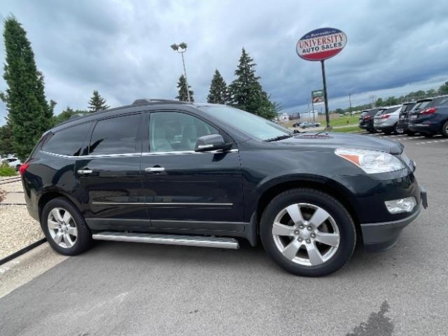 2012 Black Granite Metallic Chevrolet Traverse LTZ FWD (1GNKRLED8CJ) with an 3.6L V6 DOHC 24V engine, 6-Speed Automatic transmission, located at 745 S Robert St, St. Paul, MN, 55107, (651) 222-2991, 44.923389, -93.081215 - Photo#2