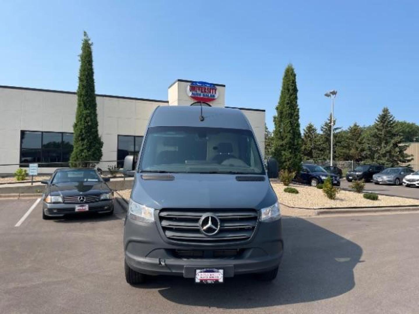 2019 Blue Mercedes-Benz Sprinter 3500 Wagon 144-in. WB (WD4PF0CDXKT) with an 3.0L V6 DOHC 24V TURBO DIESEL engine, 7-Speed Automatic transmission, located at 745 S Robert St, St. Paul, MN, 55107, (651) 222-2991, 44.923389, -93.081215 - Photo#1