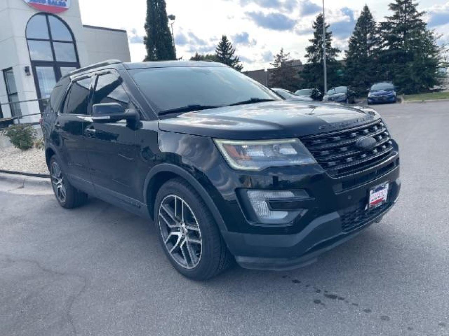 2017 Shadow Black Ford Explorer Sport 4WD (1FM5K8GT4HG) with an 3.5L V6 DOHC 24V engine, 6-Speed Automatic transmission, located at 745 S Robert St, St. Paul, MN, 55107, (651) 222-2991, 44.923389, -93.081215 - Photo#1