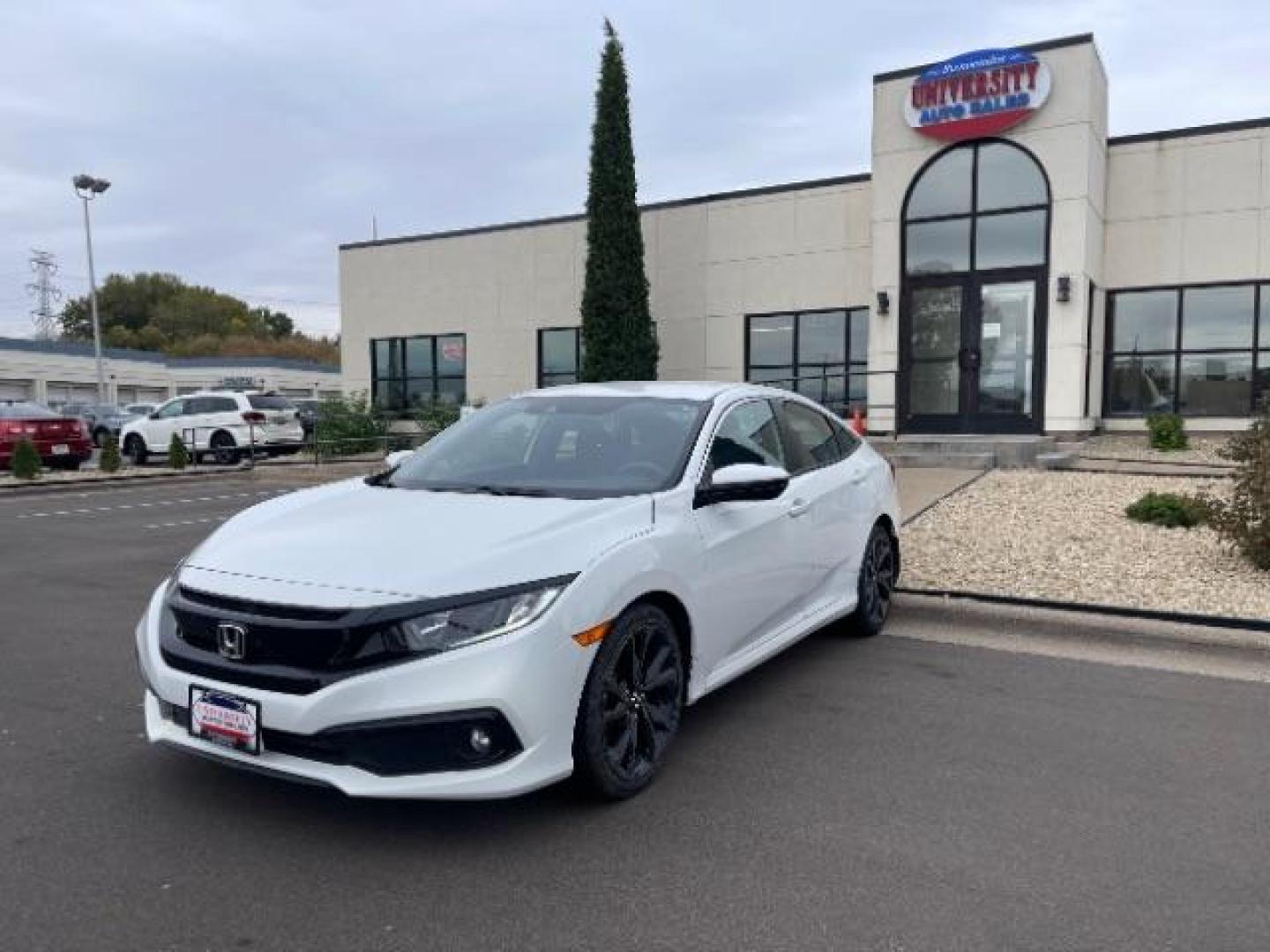 2021 Platinum White Pearl Honda Civic Sport CVT (19XFC2F84ME) with an 2.0L L4 DOHC 16V engine, Continuously Variable Transmission transmission, located at 3301 W Hwy 13, Burnsville, MN, 55337, (952) 460-3200, 44.775333, -93.320808 - Photo#2