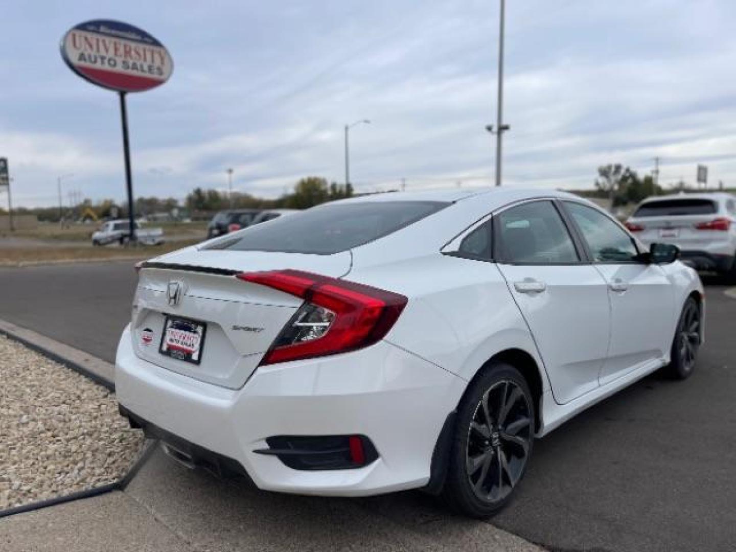 2021 Platinum White Pearl Honda Civic Sport CVT (19XFC2F84ME) with an 2.0L L4 DOHC 16V engine, Continuously Variable Transmission transmission, located at 3301 W Hwy 13, Burnsville, MN, 55337, (952) 460-3200, 44.775333, -93.320808 - Photo#4