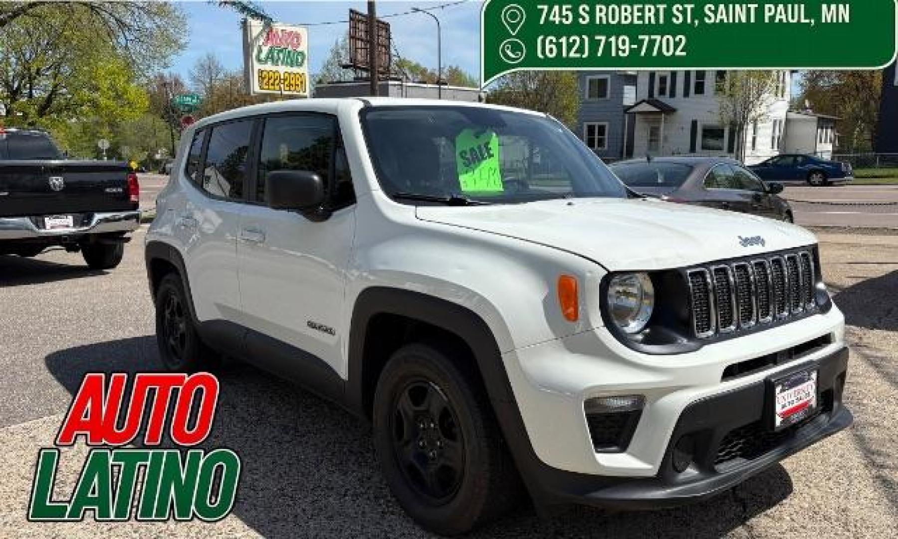 2019 Alpine White Clear C Jeep Renegade Sport (ZACNJAAB2KP) with an 2.4L L4 DOHC 16V engine, 9-Speed Automatic transmission, located at 745 S Robert St, St. Paul, MN, 55107, (651) 222-2991, 44.923389, -93.081215 - Photo#0