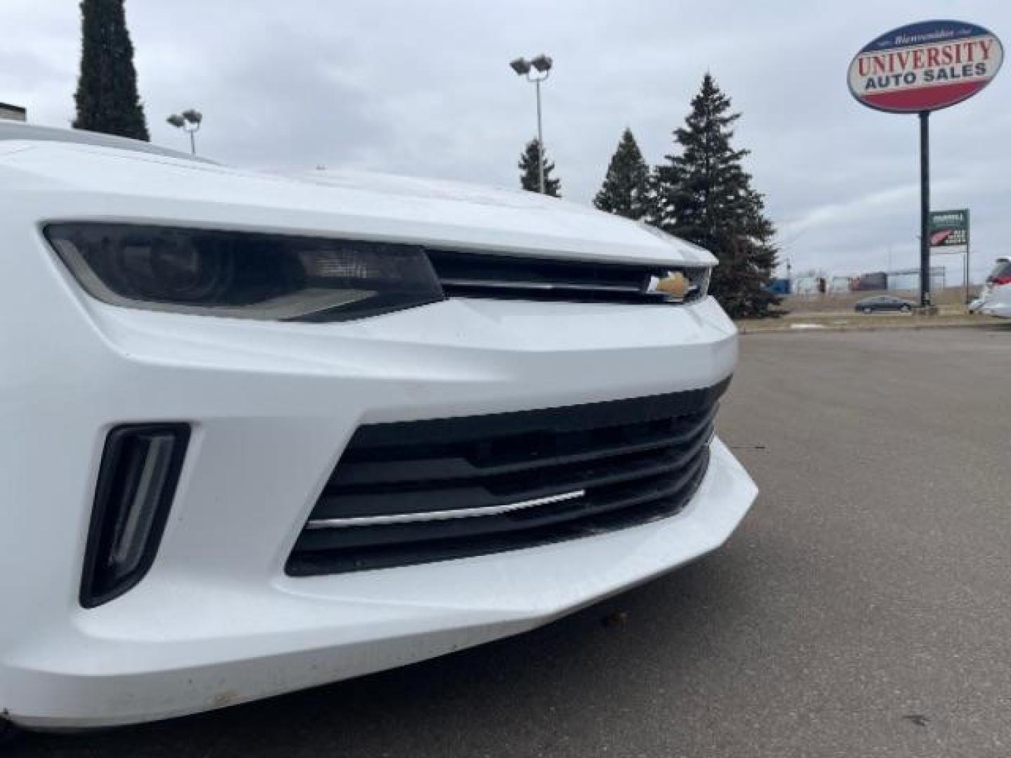 2017 Summit White Chevrolet Camaro 1LT Coupe (1G1FA1RX7H0) with an 2.0L L4 DOHC 16V TURBO engine, 6-Speed Manual transmission, located at 745 S Robert St, St. Paul, MN, 55107, (651) 222-2991, 44.923389, -93.081215 - Photo#1