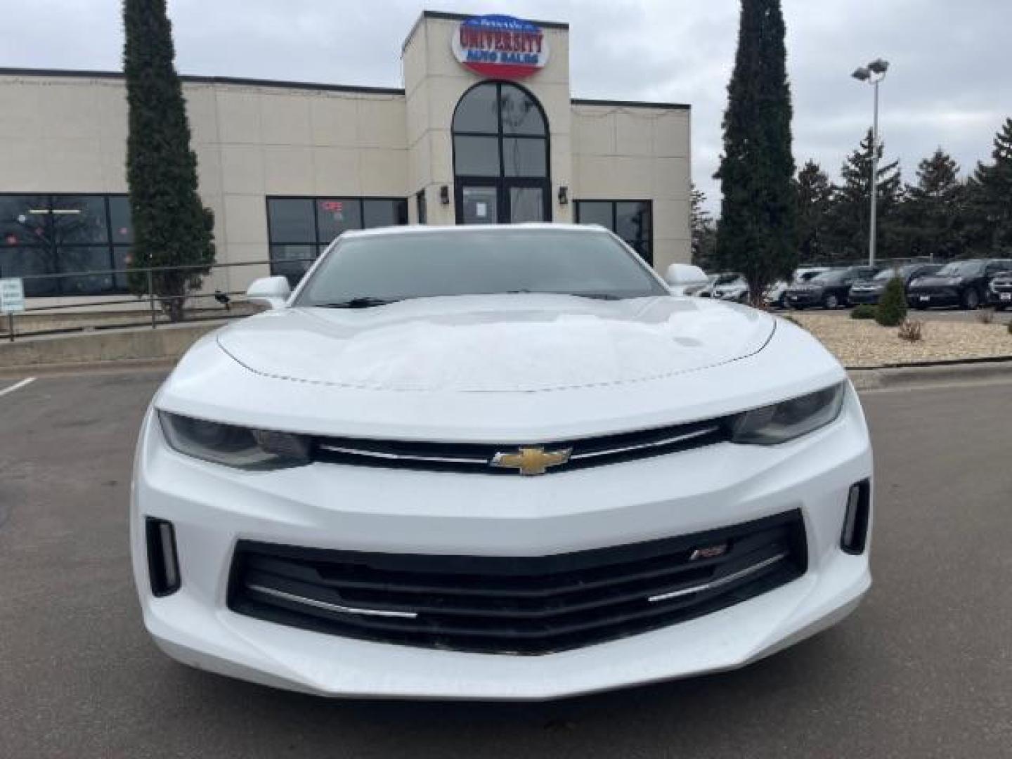 2017 Summit White Chevrolet Camaro 1LT Coupe (1G1FA1RX7H0) with an 2.0L L4 DOHC 16V TURBO engine, 6-Speed Manual transmission, located at 745 S Robert St, St. Paul, MN, 55107, (651) 222-2991, 44.923389, -93.081215 - Photo#2