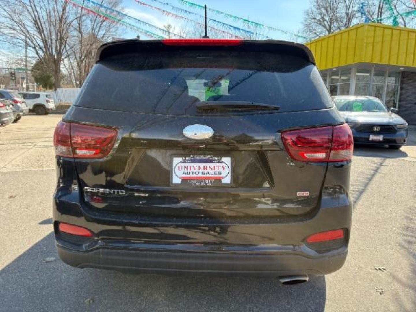 2019 Ebony Black /Satin Black Kia Sorento 2.4L LX (5XYPGDA34KG) with an 2.4L I-4 gasoline direct injection engine, located at 745 S Robert St, St. Paul, MN, 55107, (651) 222-2991, 44.923389, -93.081215 - Photo#5