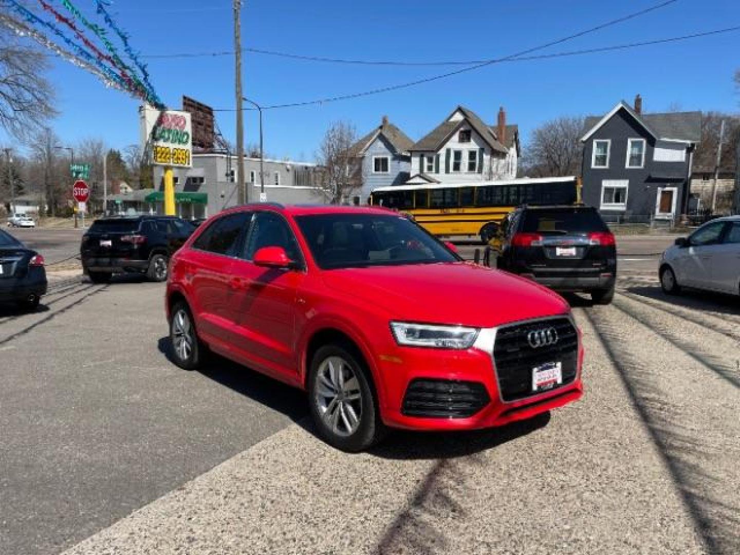 2018 Misano Red Pearl Effect Audi Q3 2.0T Premium (WA1JCCFSXJR) with an 2L I-4 gasoline direct injection engine, located at 745 S Robert St, St. Paul, MN, 55107, (651) 222-2991, 44.923389, -93.081215 - Photo#9