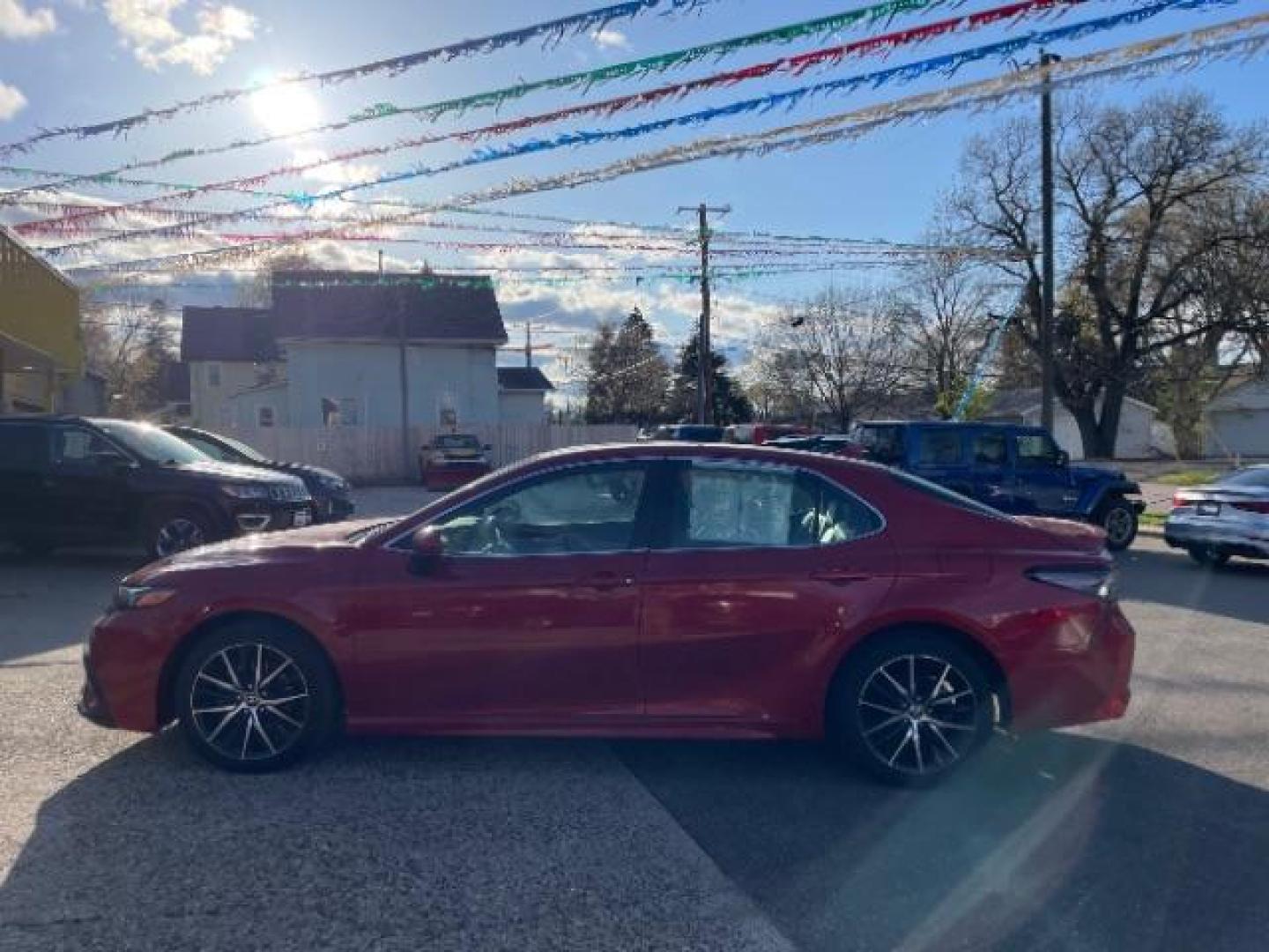 2021 Supersonic Red Toyota Camry SE Nightshade Edition | SE (4T1G11AK5MU) with an 2.5L I-4 port/direct injection engine, located at 745 S Robert St, St. Paul, MN, 55107, (651) 222-2991, 44.923389, -93.081215 - Photo#3