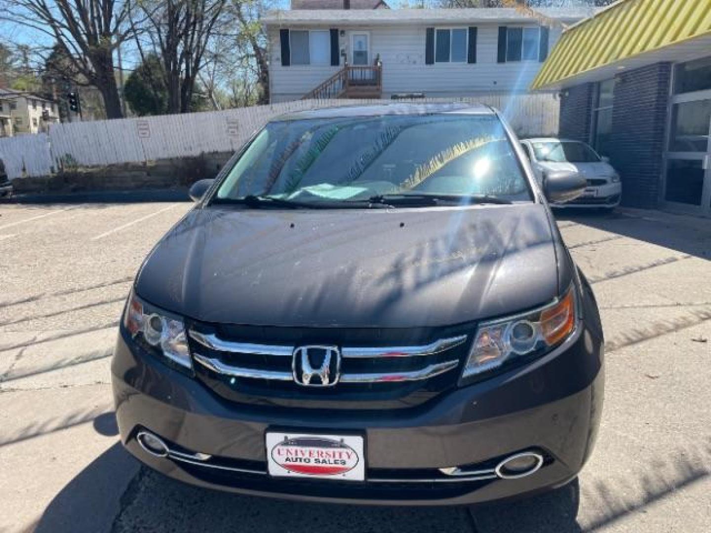 2015 Modern Steel Metallic Honda Odyssey Touring Elite | Touring (5FNRL5H90FB) with an 3.5L V-6 i-VTEC variable valve control engine, located at 745 S Robert St, St. Paul, MN, 55107, (651) 222-2991, 44.923389, -93.081215 - Photo#1
