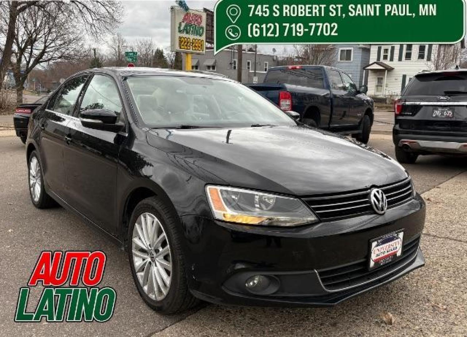 2013 Black Uni Volkswagen Jetta 2.5L SEL (3VWLP7AJ9DM) with an 2.5L I-5 DOHC engine, located at 745 S Robert St, St. Paul, MN, 55107, (651) 222-2991, 44.923389, -93.081215 - Photo#0