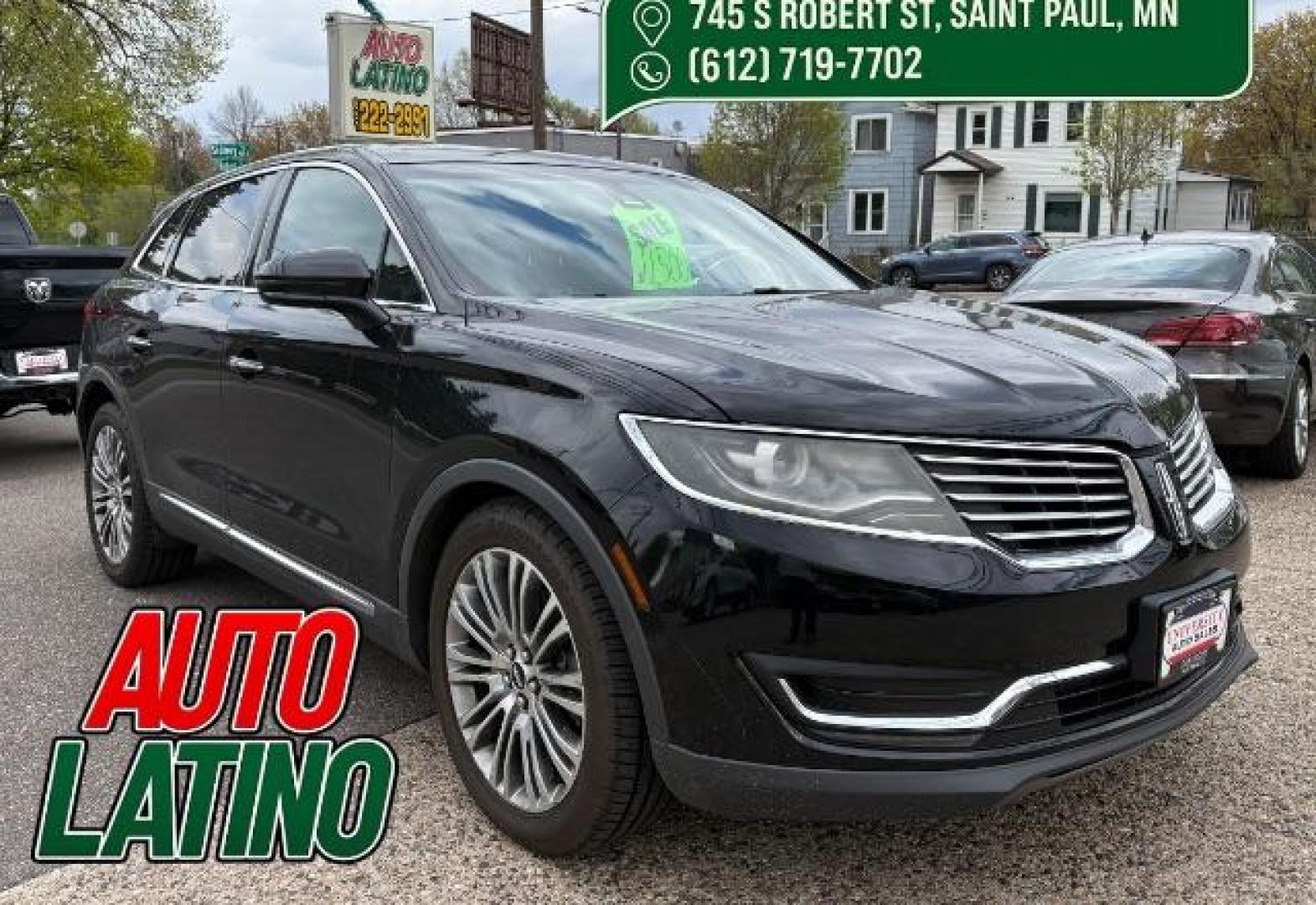 2016 Black Velvet Lincoln MKX Reserve (2LMTJ8LR6GB) , located at 745 S Robert St, St. Paul, MN, 55107, (651) 222-2991, 44.923389, -93.081215 - Photo#0