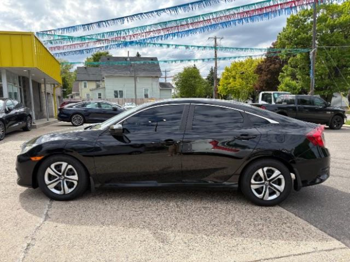 2018 Crystal Black Pearl Honda Civic LX (19XFC2F54JE) with an 2L I-4 DOHC engine, located at 745 S Robert St, St. Paul, MN, 55107, (651) 222-2991, 44.923389, -93.081215- Photo#3