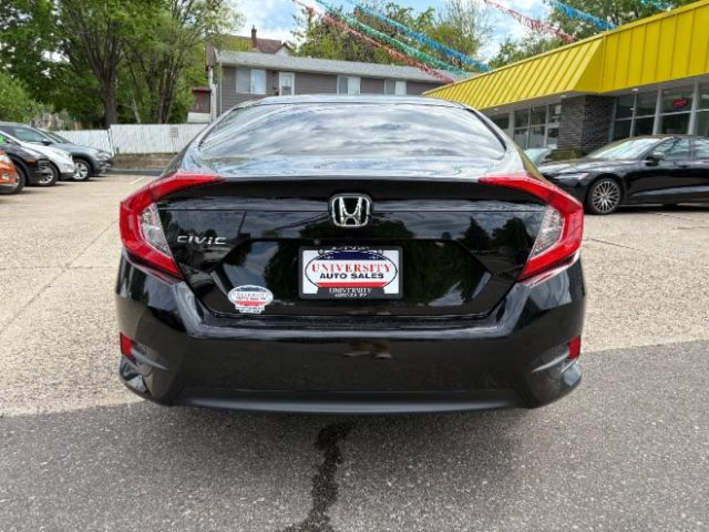 2018 Crystal Black Pearl Honda Civic LX (19XFC2F54JE) with an 2L I-4 DOHC engine, located at 745 S Robert St, St. Paul, MN, 55107, (651) 222-2991, 44.923389, -93.081215- Photo#5