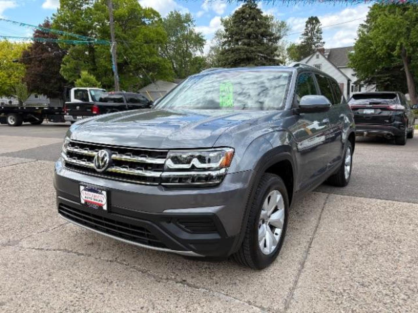 2018 Platinum Gray Metallic Volkswagen Atlas 3.6L V6 Launch Edition (1V2HR2CA1JC) with an 3.6L V-6 gasoline direct injection engine, located at 745 S Robert St, St. Paul, MN, 55107, (651) 222-2991, 44.923389, -93.081215 - Photo#2