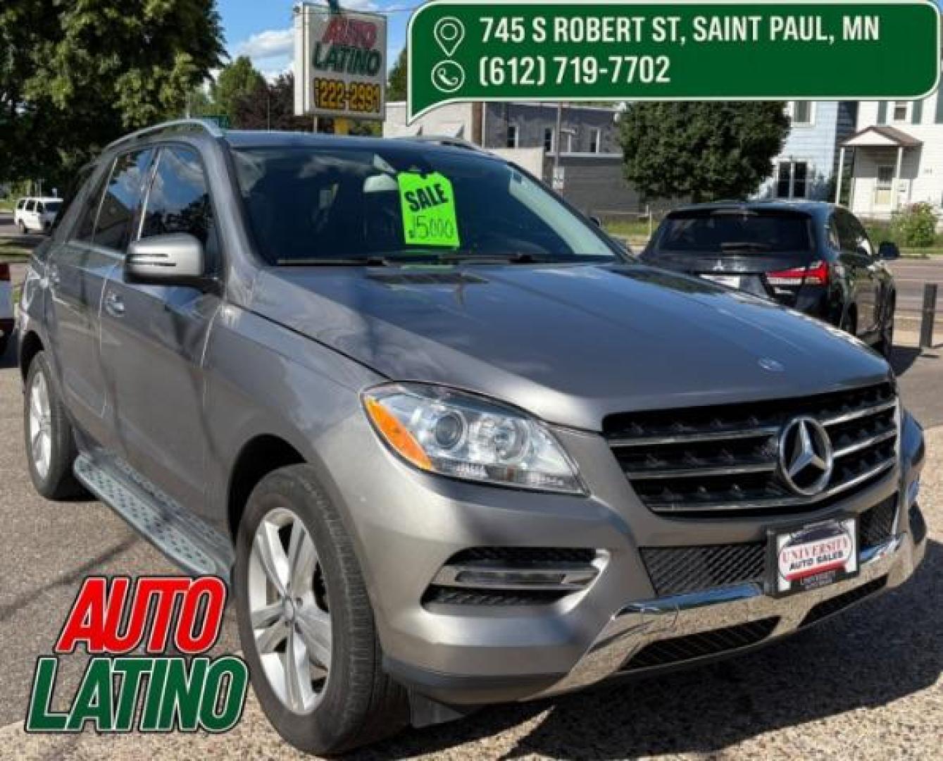 2015 Iridium Silver Metallic Mercedes-Benz ML 350 4MATIC (4JGDA5HB7FA) with an 3.5L V-6 gasoline direct injection engine, located at 745 S Robert St, St. Paul, MN, 55107, (651) 222-2991, 44.923389, -93.081215 - Photo#0