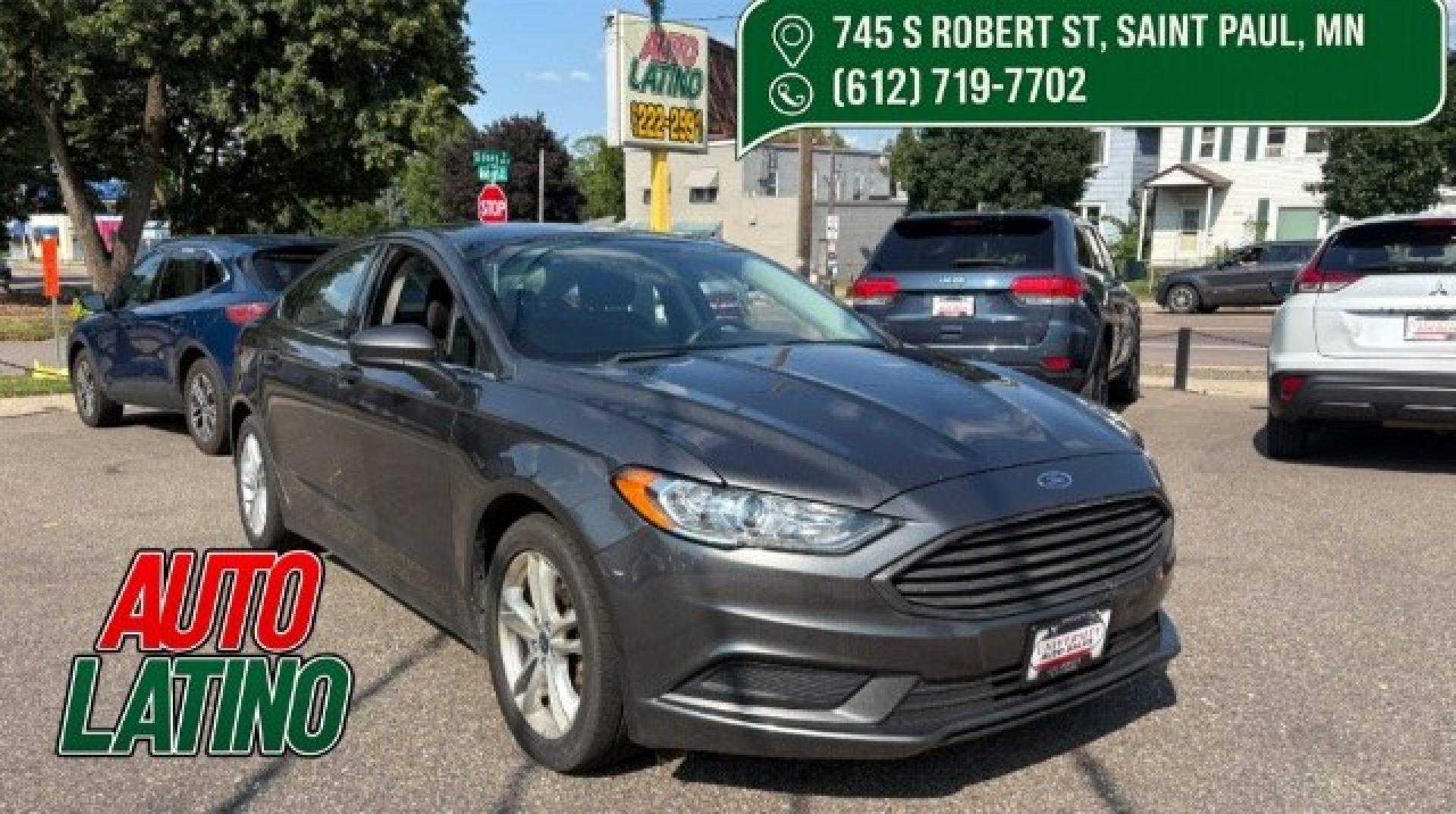 2018 Magnetic Metallic Ford Fusion SE (3FA6P0HD4JR) , located at 745 S Robert St, St. Paul, MN, 55107, (651) 222-2991, 44.923389, -93.081215- Photo#0