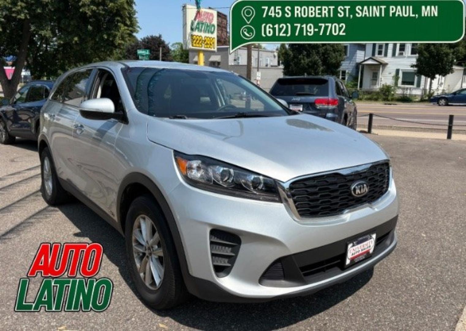 2019 Snow White Pearl Kia Sorento 2.4L LX (5XYPGDA38KG) with an 2.4L I-4 gasoline direct injection engine, located at 745 S Robert St, St. Paul, MN, 55107, (651) 222-2991, 44.923389, -93.081215- Photo#0