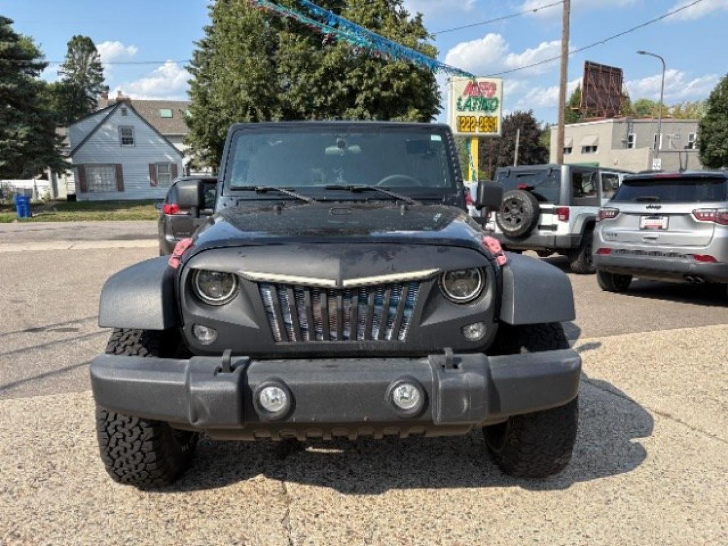 2017 Black Clearcoat Jeep Wrangler Unlimited Sport (1C4BJWDG5HL) with an Pentastar 3.6L V-6 DOHC engine, located at 745 S Robert St, St. Paul, MN, 55107, (651) 222-2991, 44.923389, -93.081215- Photo#1